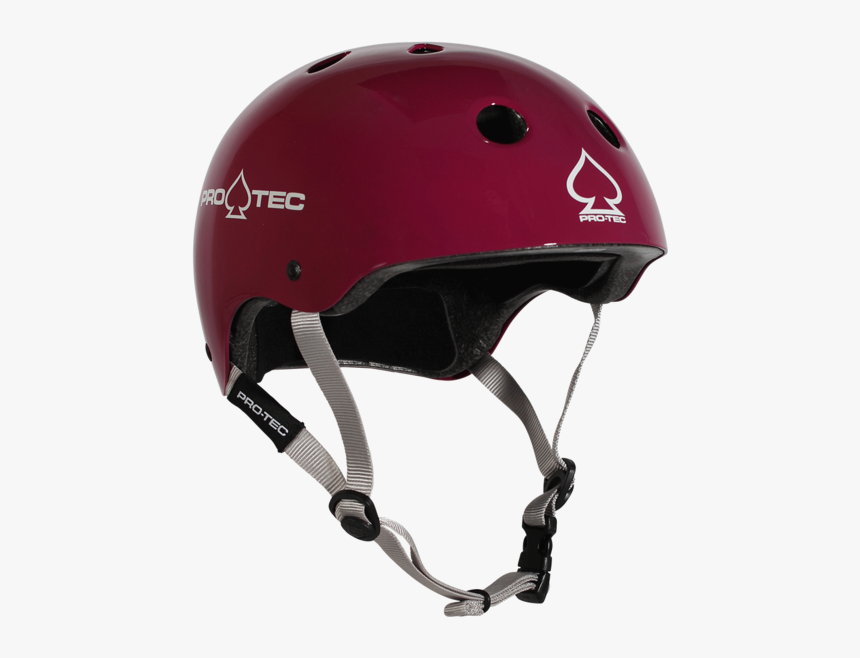 Skate Helmet Gloss Eggplant - Protec Helmet Velcro, HD Png Download, Free Download