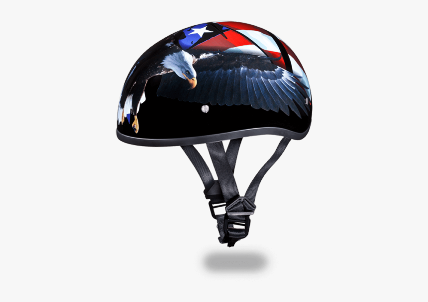 Daytona Men Eagle & American Flag Dot Skull Cap Motorcycle - Helm Painting Form Harley Davidson, HD Png Download, Free Download