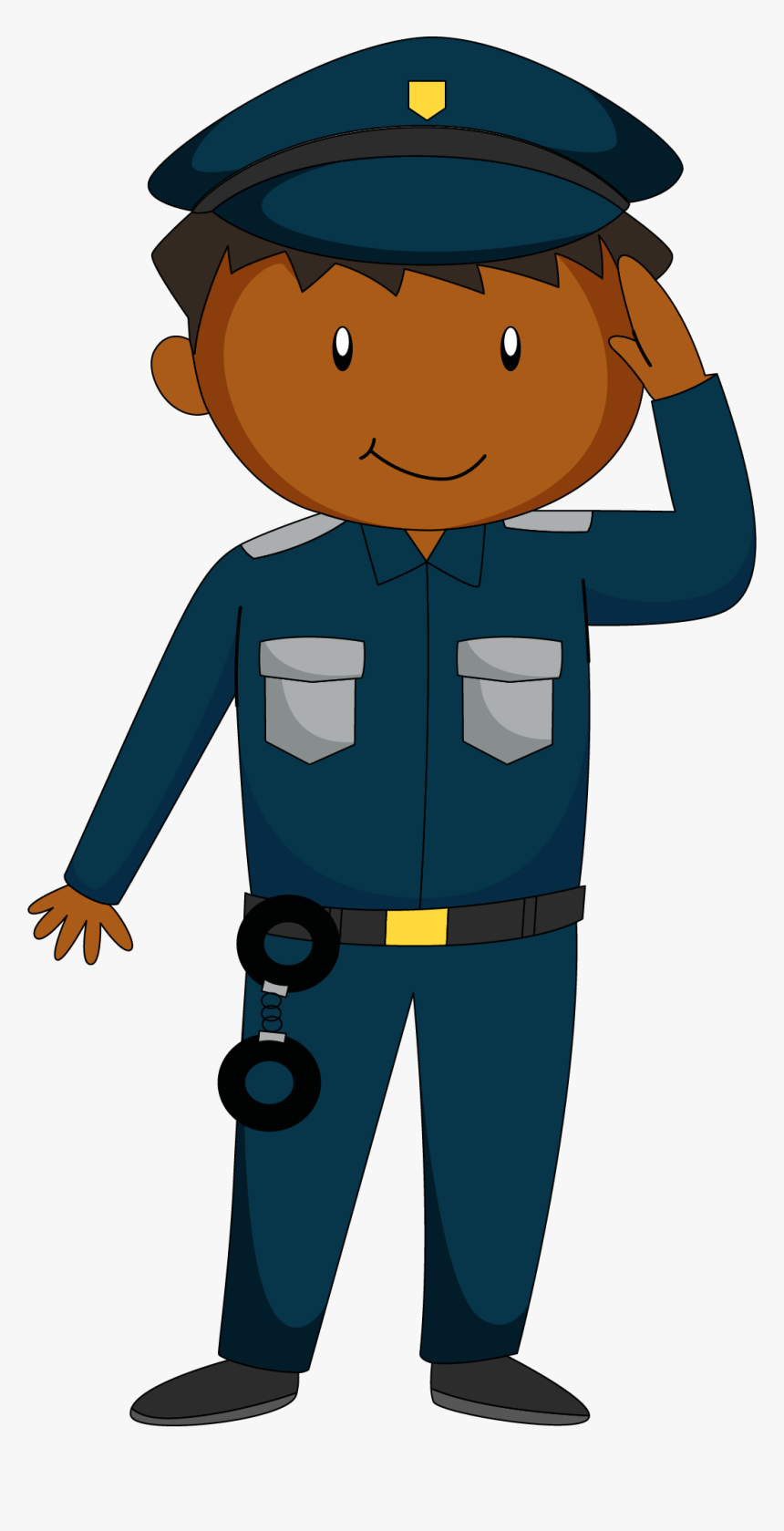 Salute Police Officer Cartoon - Cartoon Guards Png, Transparent Png, Free Download