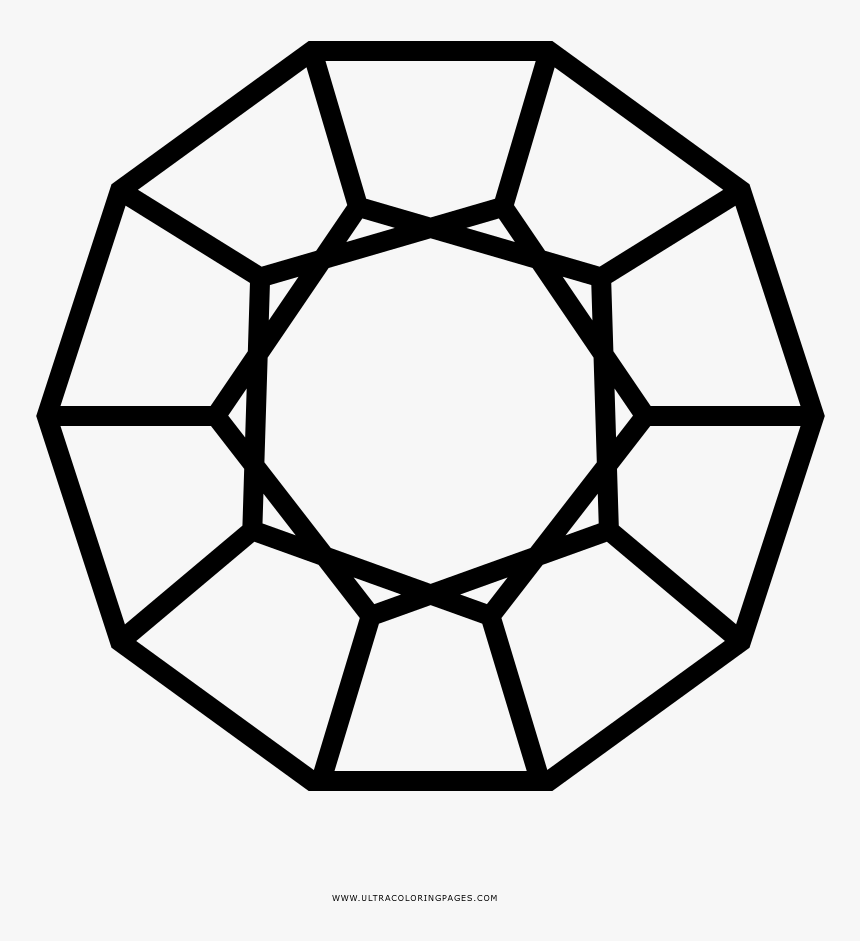 Dodecahedron Coloring Page - Greek Windmill Icon, HD Png Download, Free Download