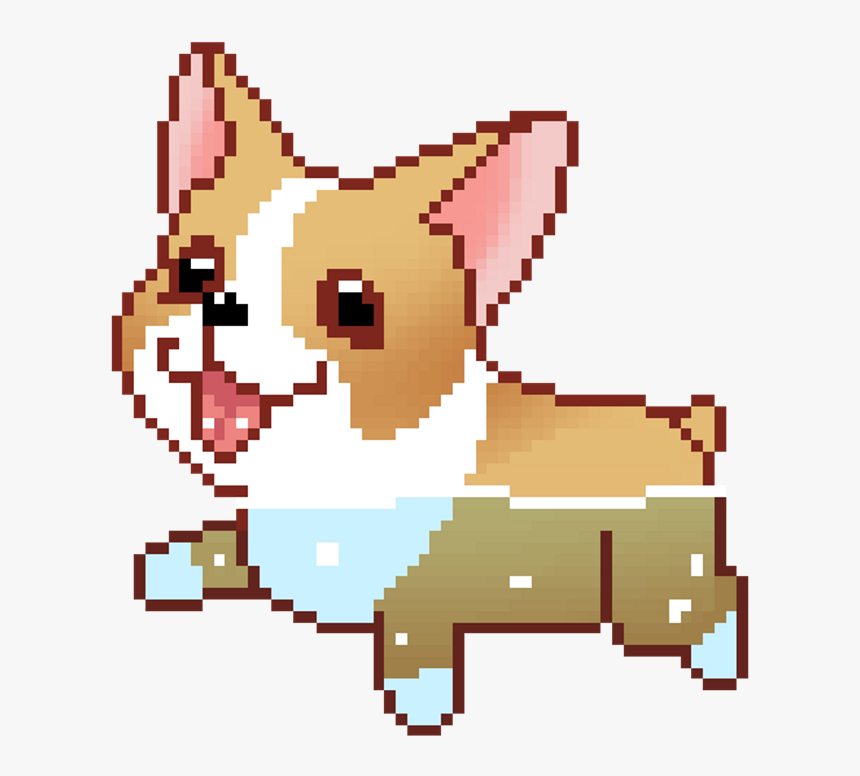 Tumblr Pixel Corgi Dog - Budgie Anime, HD Png Download, Free Download