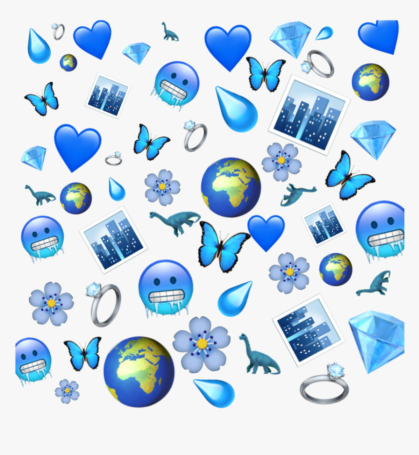 #cold #blue #emoji #wallpaper #bluewallpaper #background, HD Png Download, Free Download