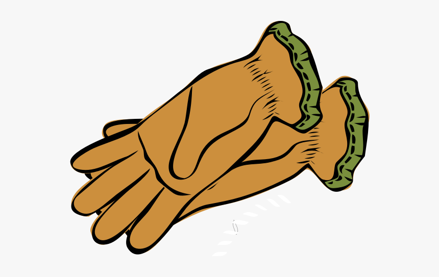 Brown And Green Gloves - Garden Gloves Clip Art, HD Png Download, Free Download