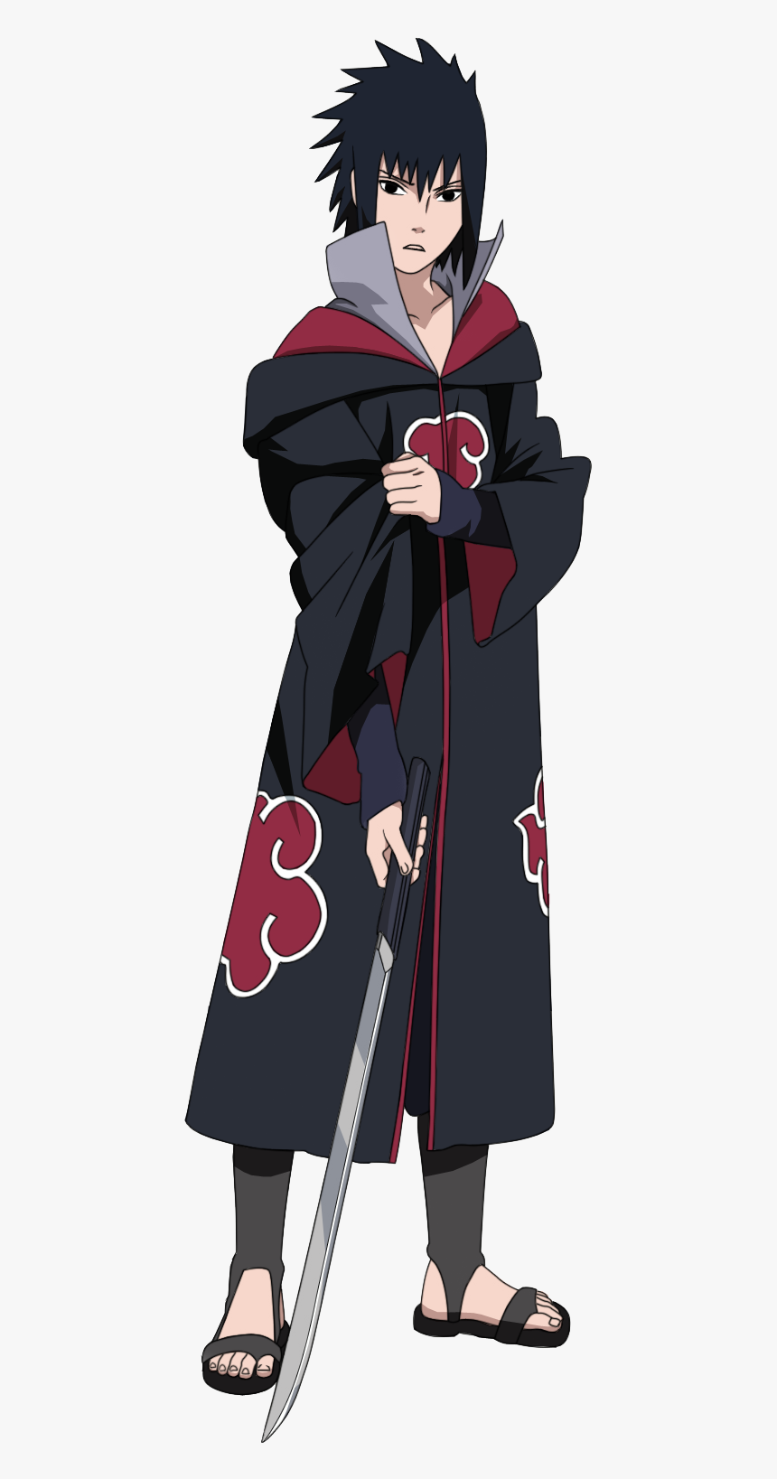 Sasuke"s Wardrobe Evolution Over The Course Of The - Sasuke In Akatsuki Robe, HD Png Download, Free Download