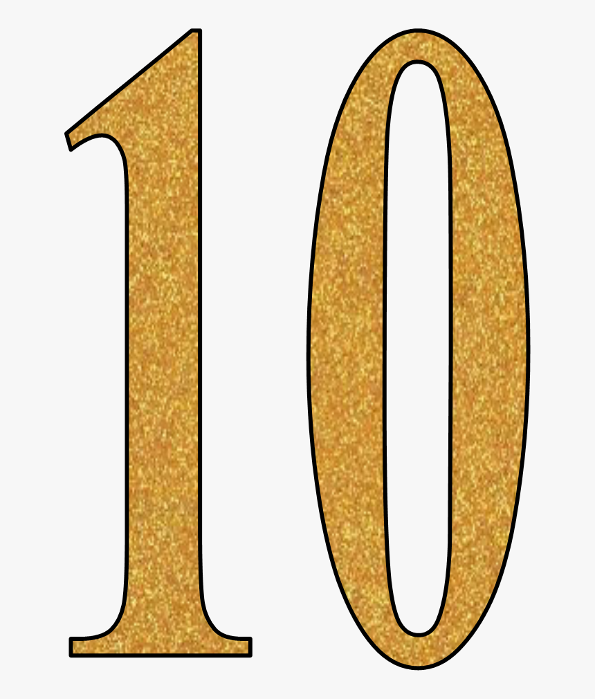 Number 10 Png Glitter Clipart , Png Download - Gold Number 10 Transparent, Png Download, Free Download