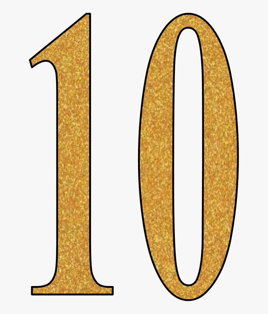 Number 10 Gold PNG Transparent Images Free Download