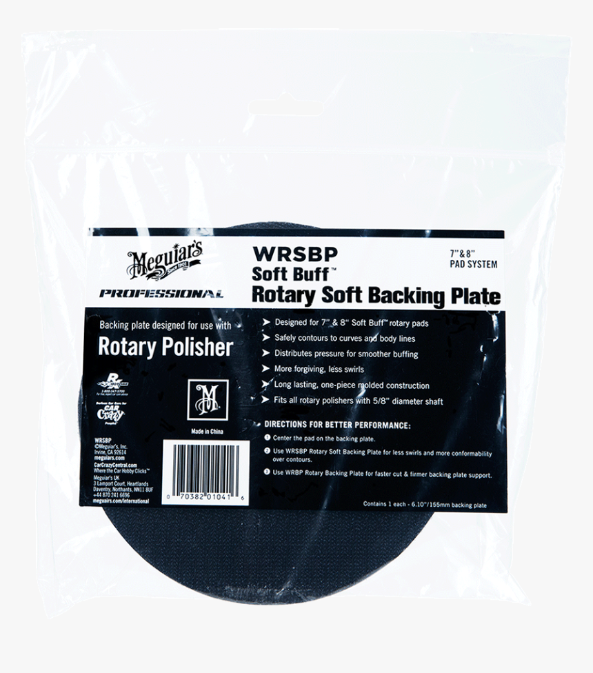 Meguiars Wrsbp Rotary Soft Backing Plate - Meguiar's Soft Buff Da Backing Plate 5, HD Png Download, Free Download