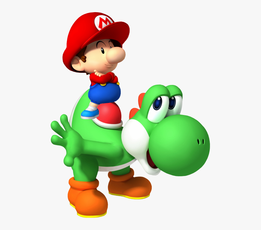 Baby Yoshi And Mario, HD Png Download, Free Download