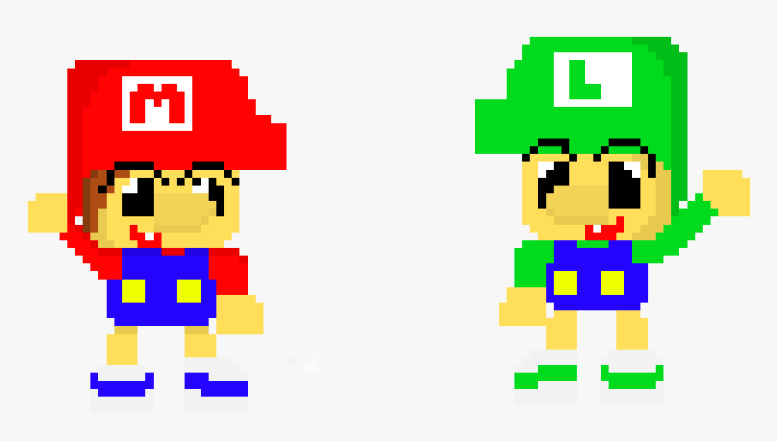Baby Mario And Baby Luigi Pixel, HD Png Download, Free Download