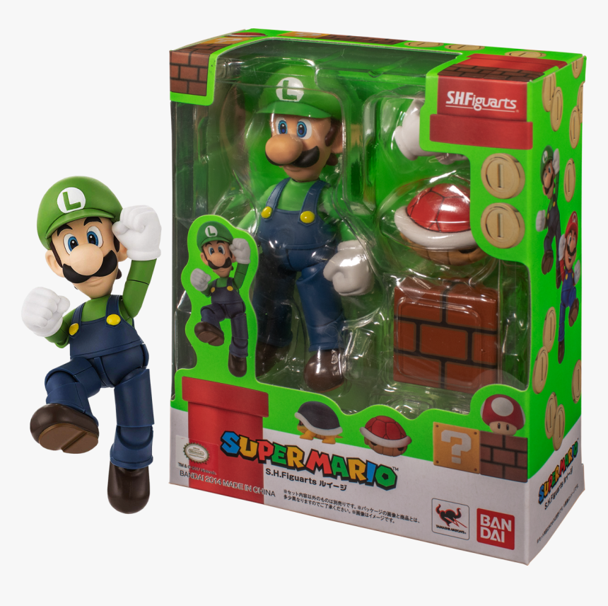 Super Mario - Luigi S - H - Figuarts 5” Action Figure - Mario Sh Figure, HD Png Download, Free Download