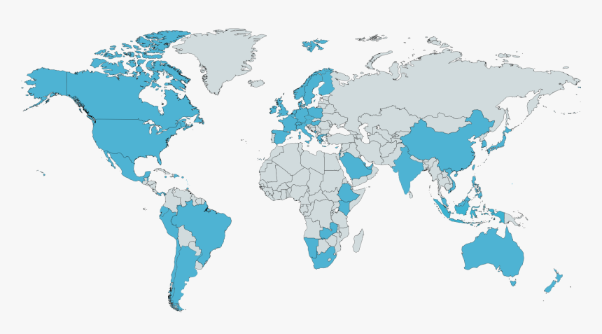 World Map Of Foot Levelers Custom Orthotic Customers - Many Countries Have Spotify, HD Png Download, Free Download