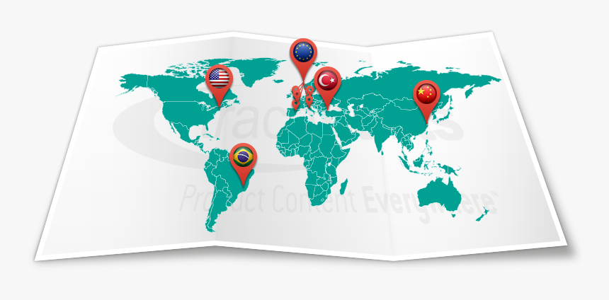 About Traceparts - World Map One Colour, HD Png Download, Free Download
