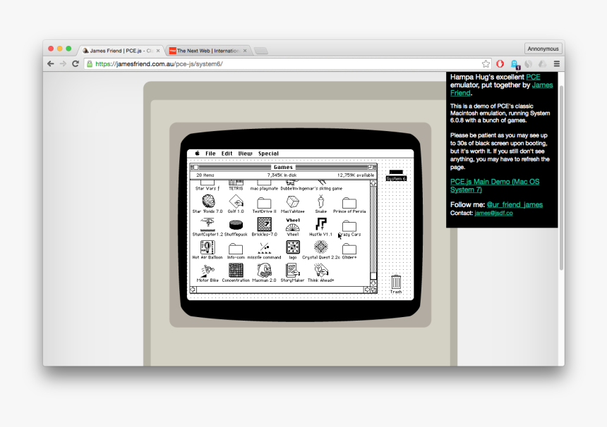 Run Classic Macintosh Os Natively In Your Browser, - Mac Os 7 Games, HD Png Download, Free Download