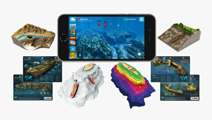 Underwater Gps Mapping, HD Png Download, Free Download