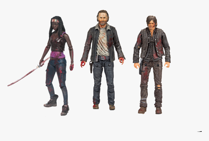 Walking Dead Hero 3 Pack - Walking Dead Action Figures 7in, HD Png Download, Free Download