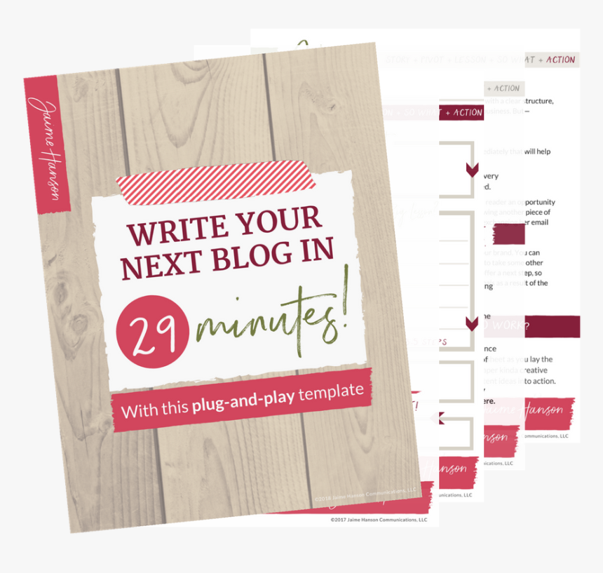 Jhc 29 Minute Blog Opt-in Mockup - Paper, HD Png Download, Free Download