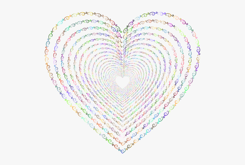 Prismatic Vintage Flourish Heart Tunnel - Heart, HD Png Download, Free Download