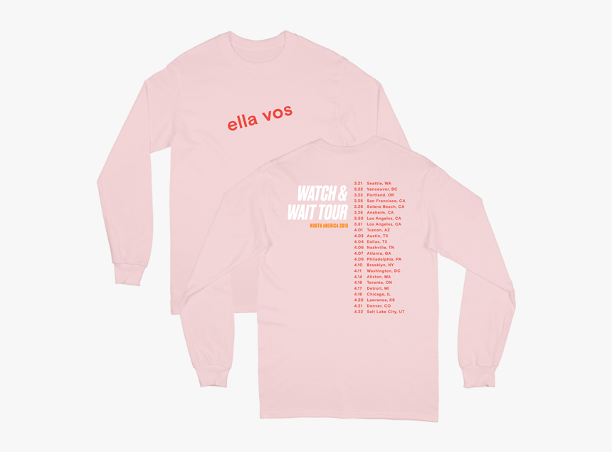 Watch & Wait Tour Long Sleeve - Sweatshirt, HD Png Download, Free Download