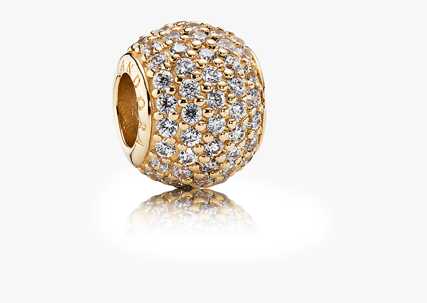 Pandora Gold Cz Pavé Ball Charm"
 Title="pandora Gold - Pandora Gold Pave Charm, HD Png Download, Free Download