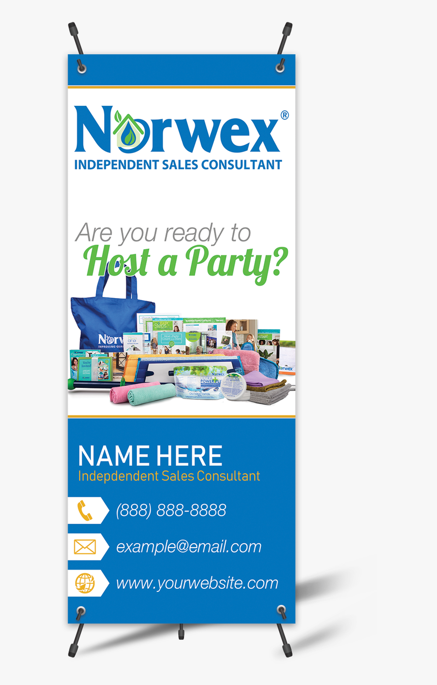 Custom Norwex Vertical Banner With X-banner Stand - Flyer, HD Png Download, Free Download