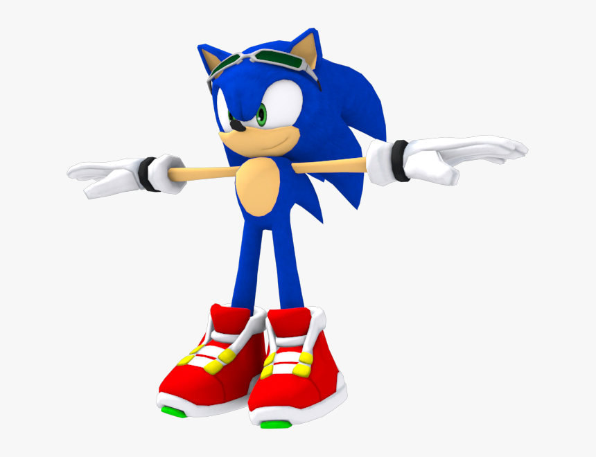 Sonic Free Riders Sonic Model Clipart , Png Download - Sonic Free Riders Model, Transparent Png, Free Download