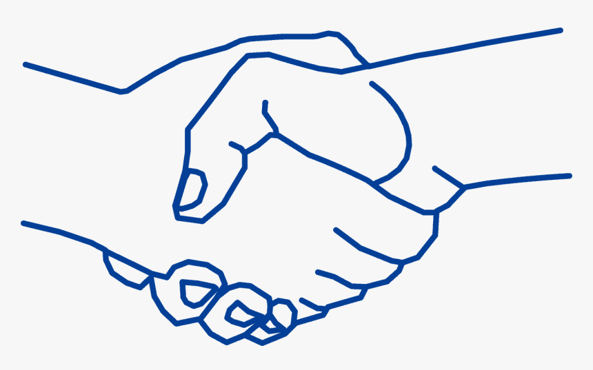 Business Handshake - Hand Shake Drawing Easy, HD Png Download, Free Download