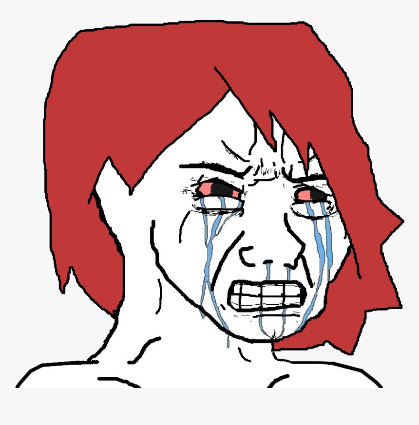 Crying Blood Rage Face , Png Download - Sad Face Drawing Meme, Transparent ...
