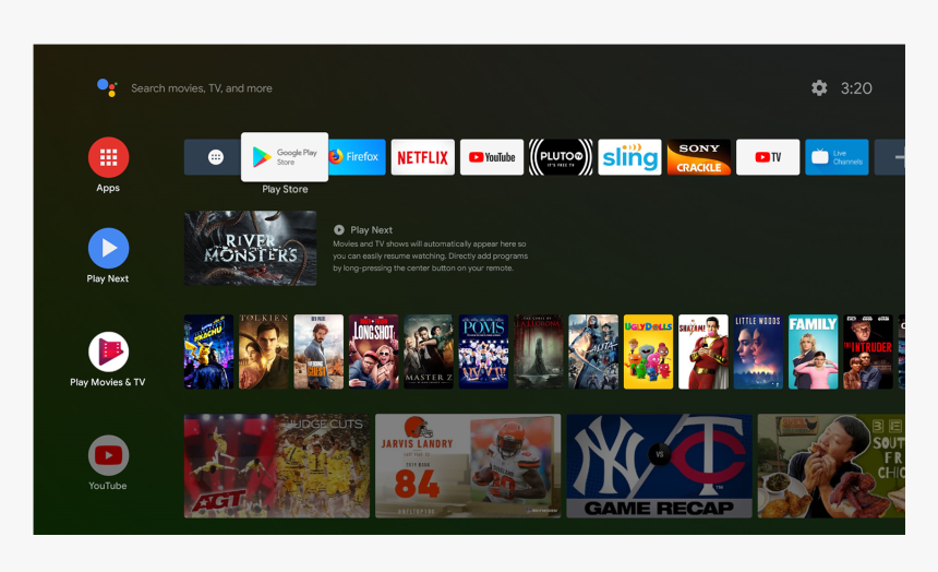 Android Tv Home Page"
 Class= - Display Device, HD Png Download, Free Download