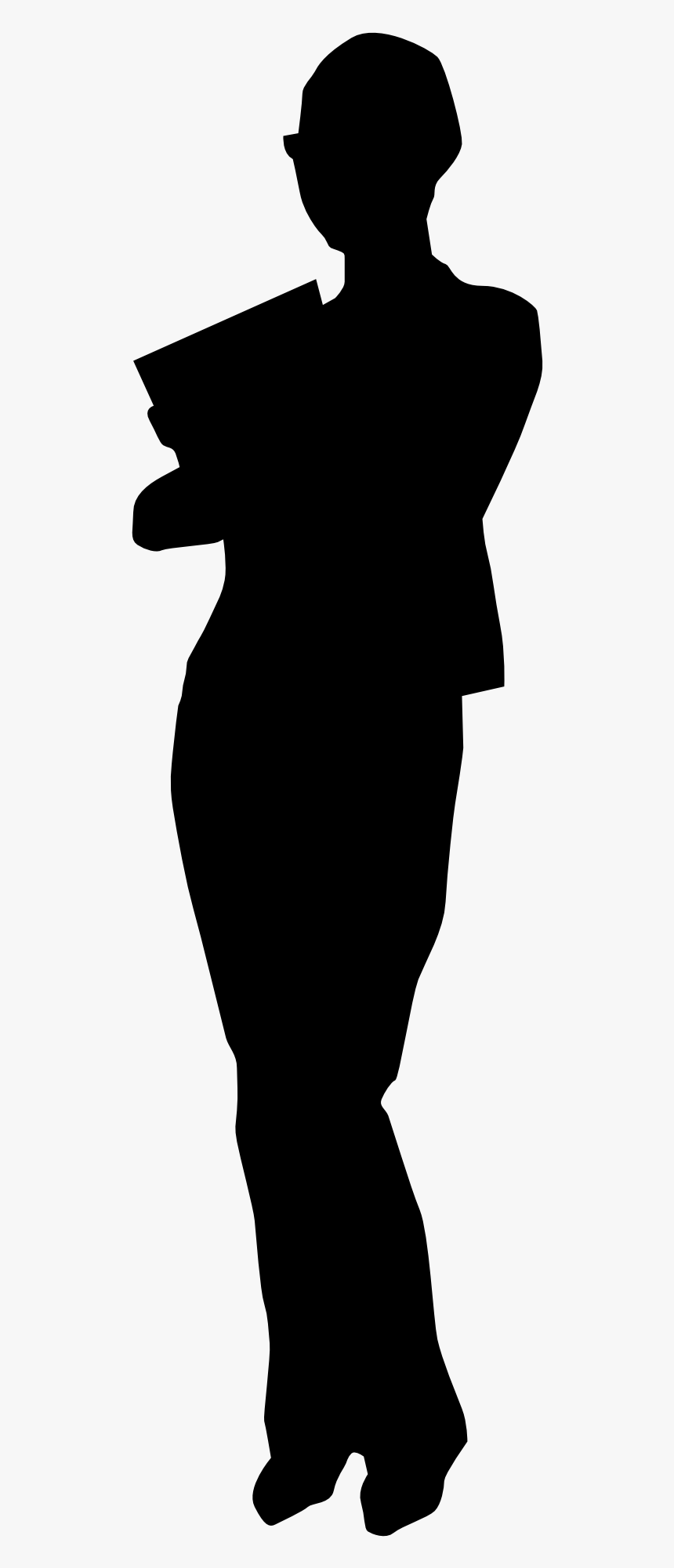 Woman Business Assistant Secretary Black White Drawing - Silhouette Of Man Png, Transparent Png, Free Download