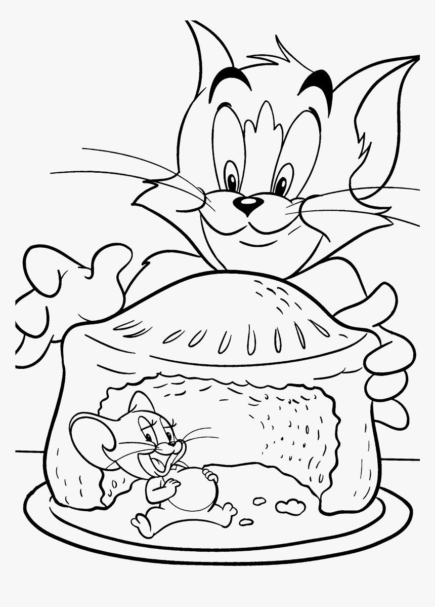 Tom Drawing Colour - Tom And Jerry Drawing With Colour, HD Png Download, Free Download