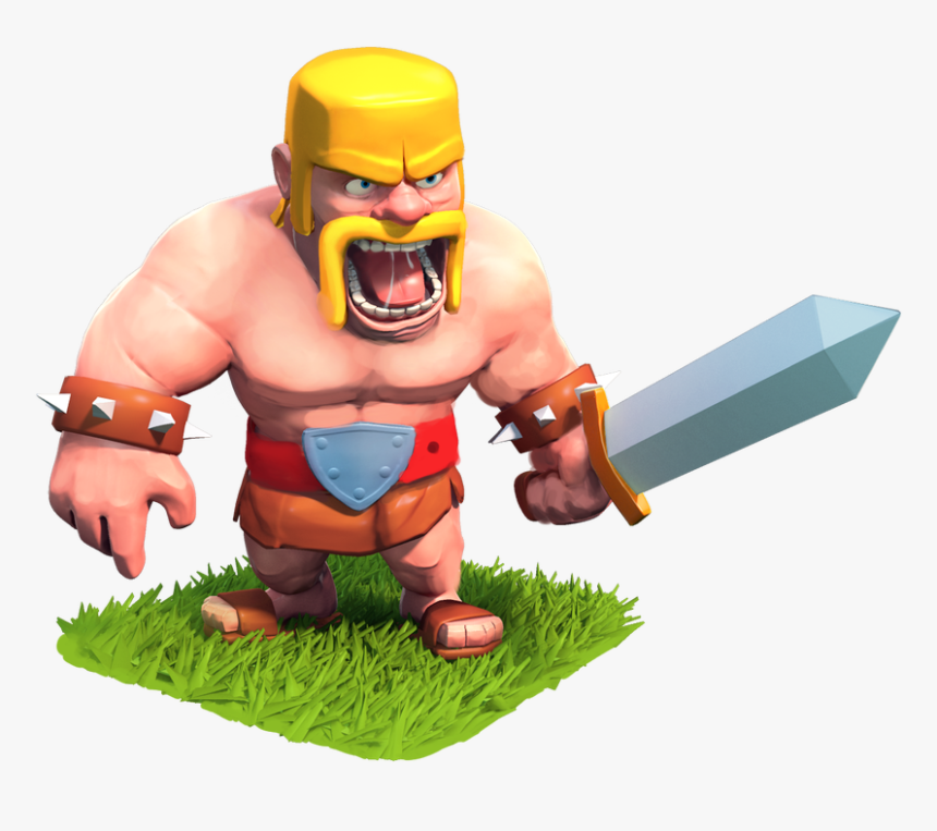 You Can Have A Maximum Of 240 Barbarians At One Time - Clash Of Clans Barbarian Level 1, HD Png Download, Free Download