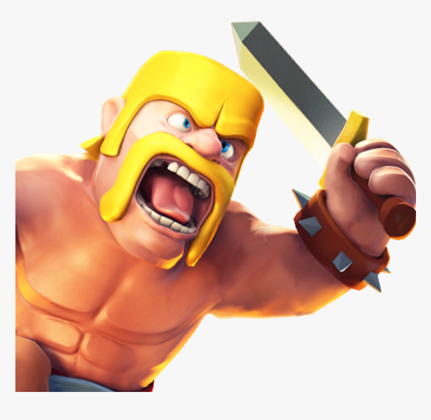 Barbarian Clash Of Clans Side View , Png Download - Clans Of Clans Barbar, Transparent Png, Free Download