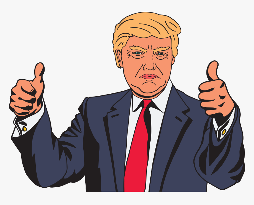 Clip Art Guy With Thumbs Up - Clipart Donald Trump, HD Png Download, Free Download