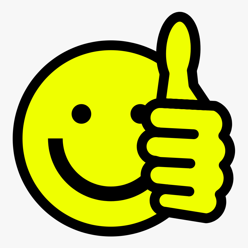 Smiley Face Clip Art Thumbs Up Free Clipart Images - Happy Face Thumbs Up Icon, HD Png Download, Free Download