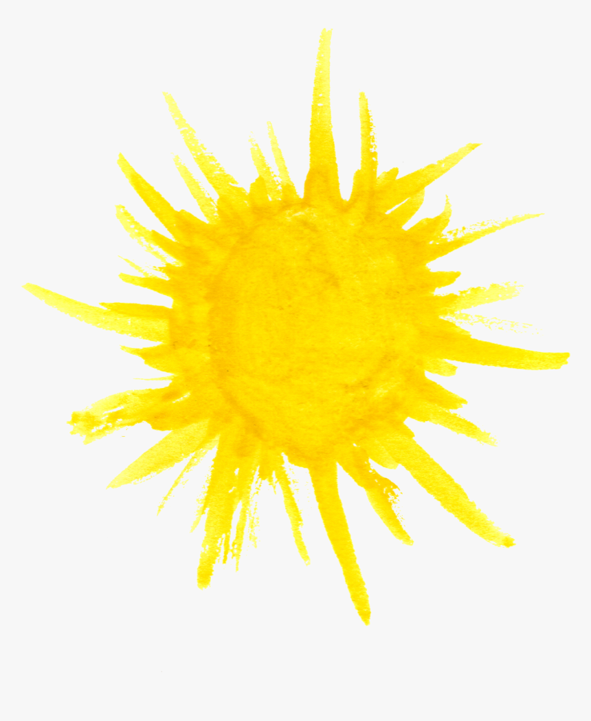 Watercolor Sun - Sun Water Color Png, Transparent Png, Free Download