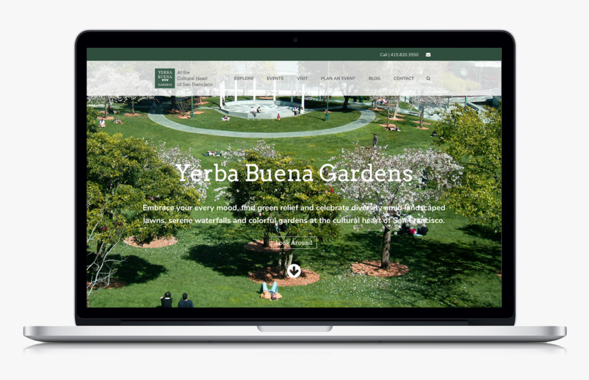 Yerba Buena Gardens Website - Led-backlit Lcd Display, HD Png Download, Free Download