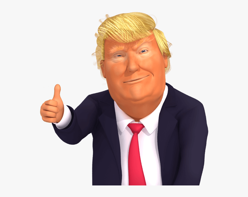 Donald Trump Thumbs Up Cartoon, HD Png Download, Free Download