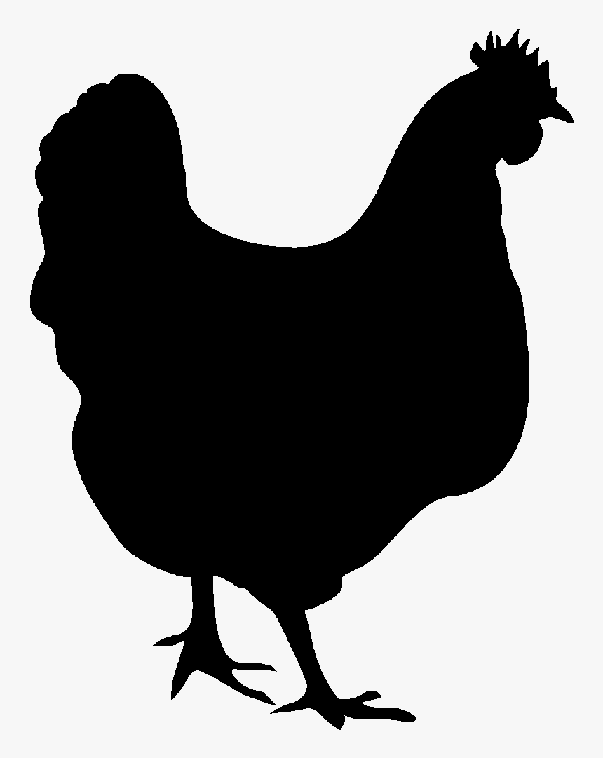 Chicken Meat Silhouette Hen Clip Art - Transparent Chicken Silhouette, HD Png Download, Free Download