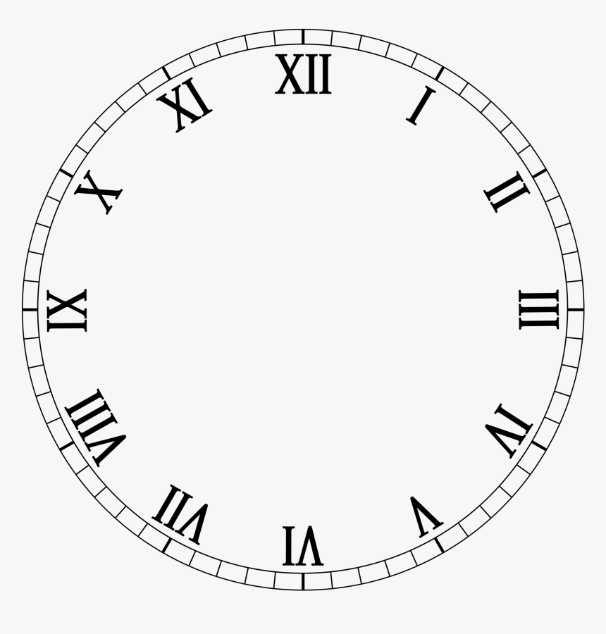 Clock No Hands Png Clipart - Transparent Roman Clock, Png Download, Free Download