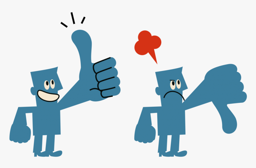 Two Characters, One With Thumbs Up Sign, One With Thumbs - Reputacion En Redes Sociales, HD Png Download, Free Download