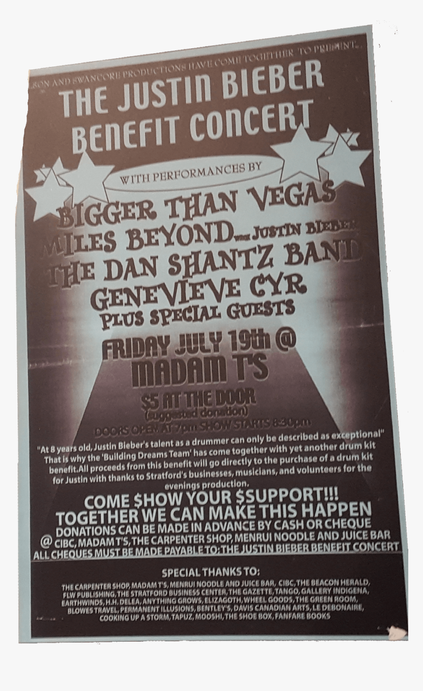 Justin Bieber Exhibit Museum Drum Kit Fundraisingposter - Poster, HD Png Download, Free Download