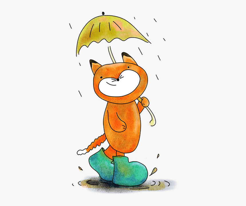 Fox Png Transparent - Good Morning In Rainy Day, Png Download is free trans...