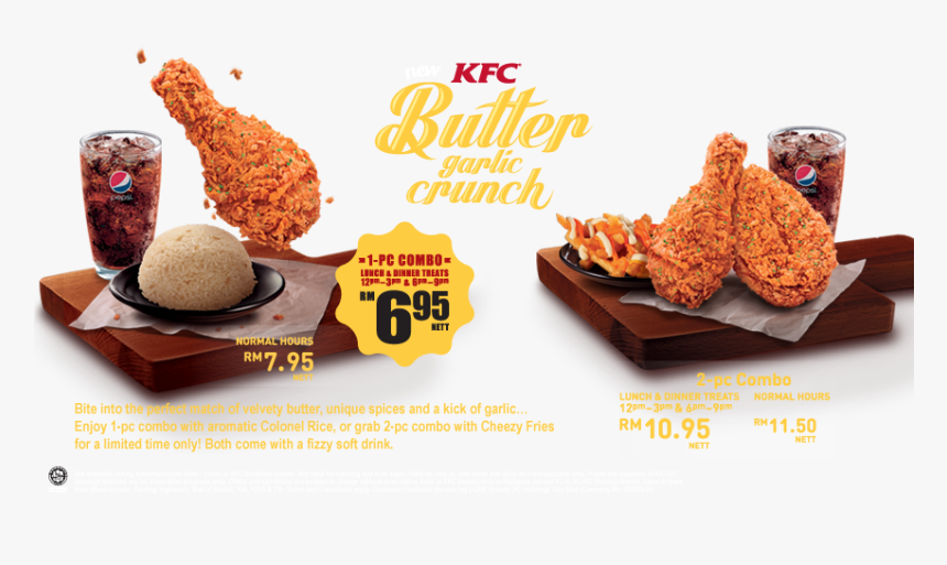 Kfc New Butter Garlic Chicken - Kfc Chicken Garlic Butter, HD Png Download, Free Download