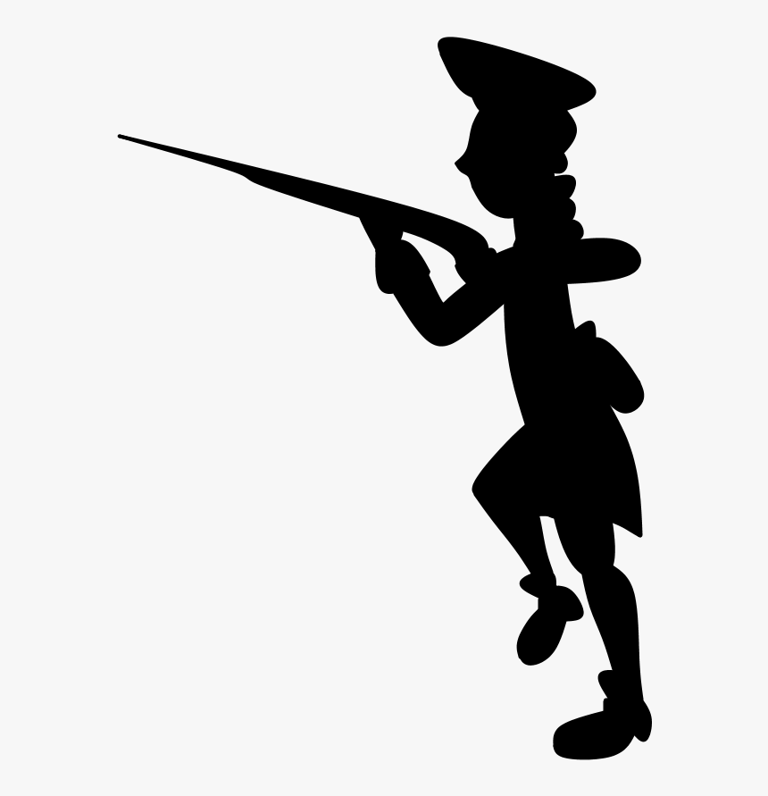 Patriots Clipart Revolutionary War - Silhouette Revolutionary Soldier Png, Transparent Png, Free Download