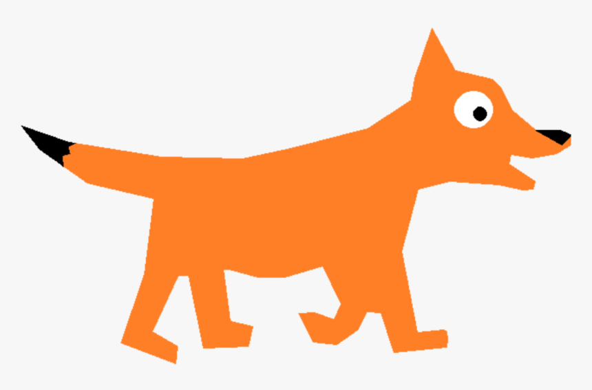 Whiskers,line,fox - Red Fox Drawing Cartoon, HD Png Download, Free Download