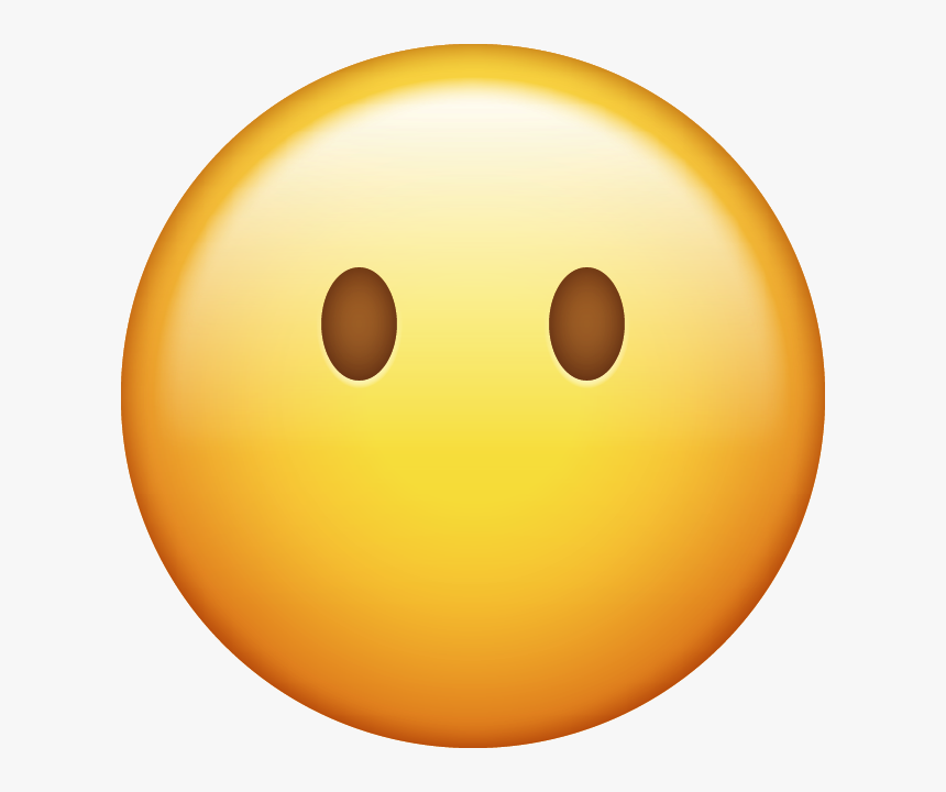 Download Emoji Without Mouth Emoji Face [iphone Ios - Iphone Smile Emoji  Png, Transparent Png - kindpng