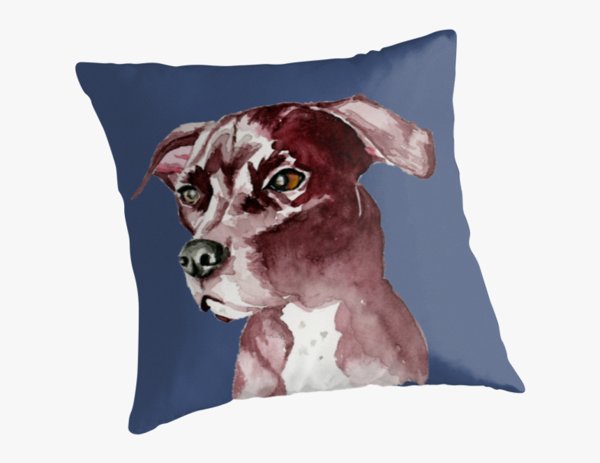 This Is A Watercolor Painting Of A Pitbull Dog - Monochromatic Watercolor Painting, HD Png Download, Free Download