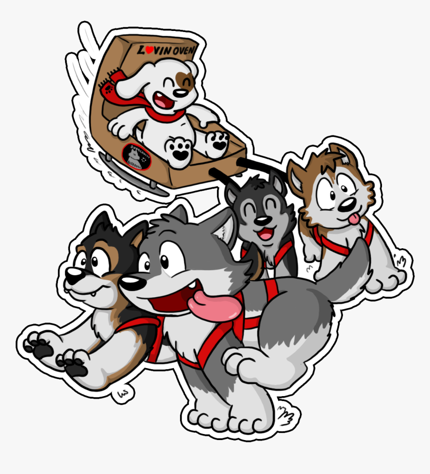 Sled Dogs And Lovin Oven By Cartcoon - Cartoon, HD Png Download, Free Download