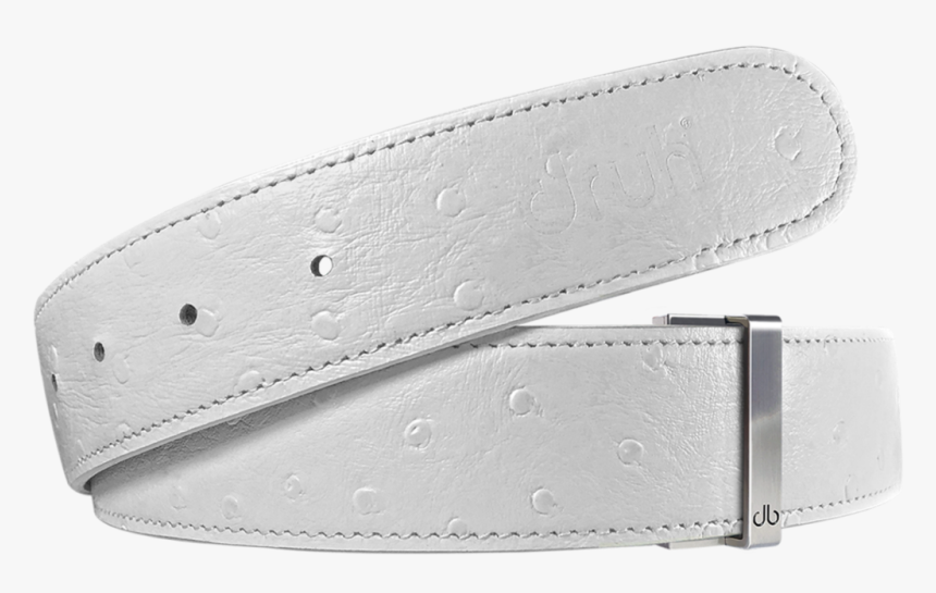 White Ostrich Texture Leather Belt - Belt, HD Png Download, Free Download