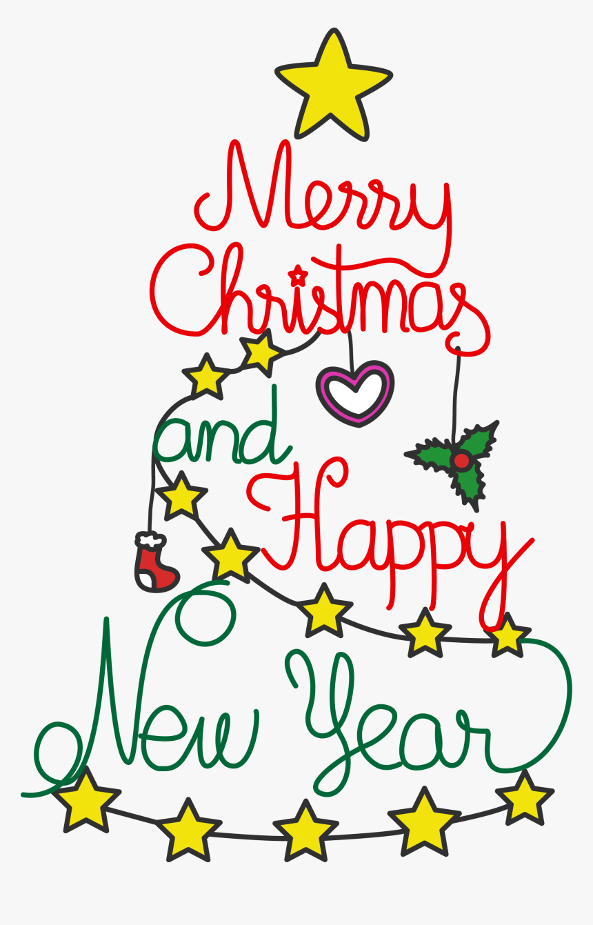 Celebrate Cliparts Download Clip - Merry Christmas And Happy New Year Free, HD Png Download, Free Download